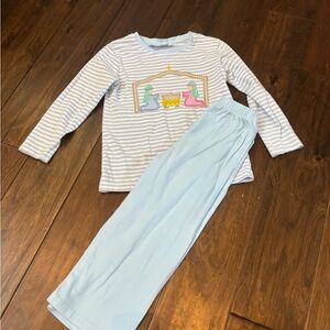 Blue and White Striped Kids Matching Set